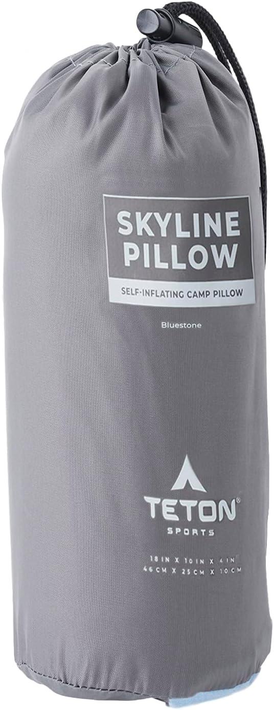 image:imageTeton Sports Camp Pillow Great for Travel Camping and Backpacking Washable Blue PlaidBlue