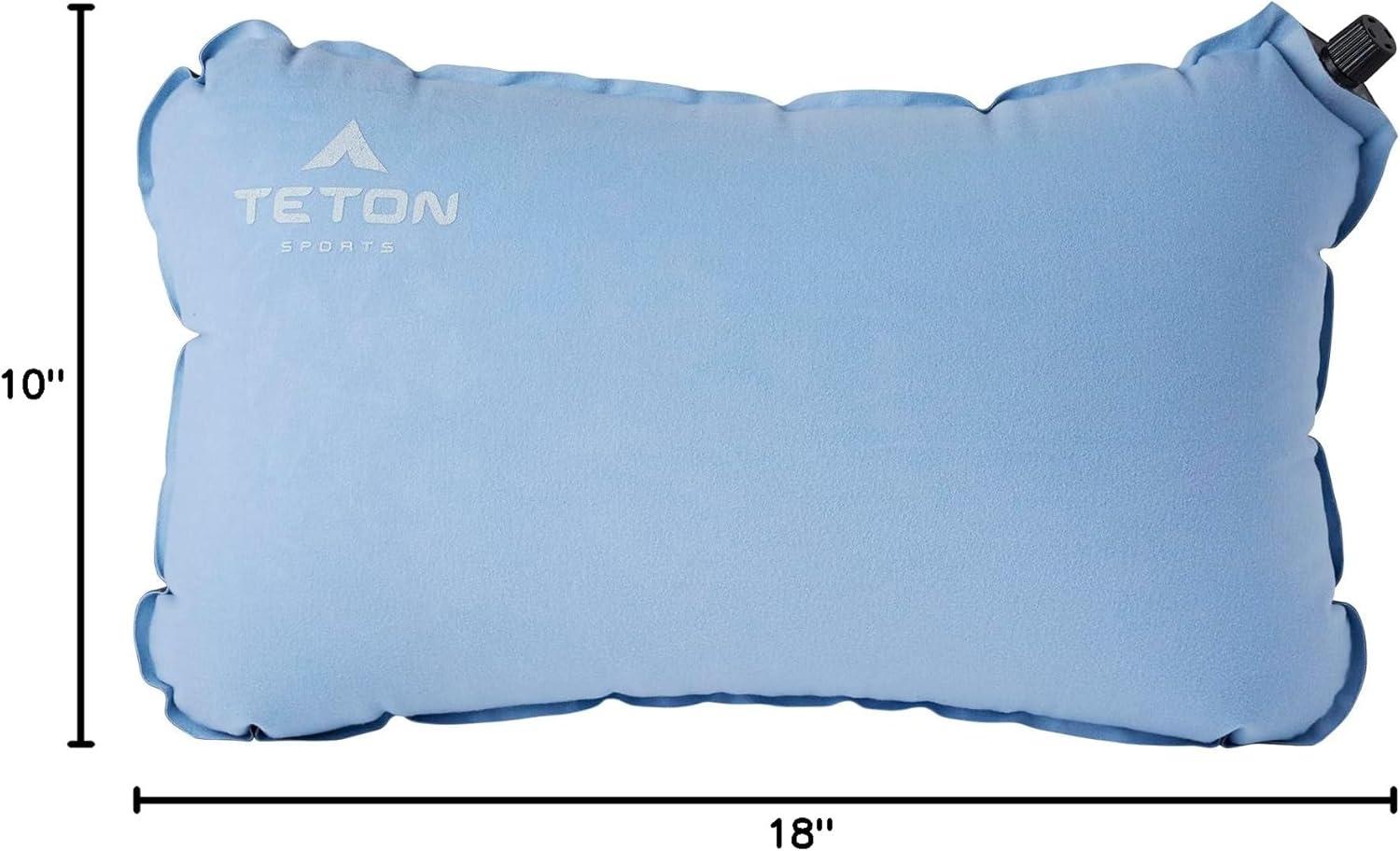 image:imageTeton Sports Camp Pillow Great for Travel Camping and Backpacking Washable Blue PlaidBlue