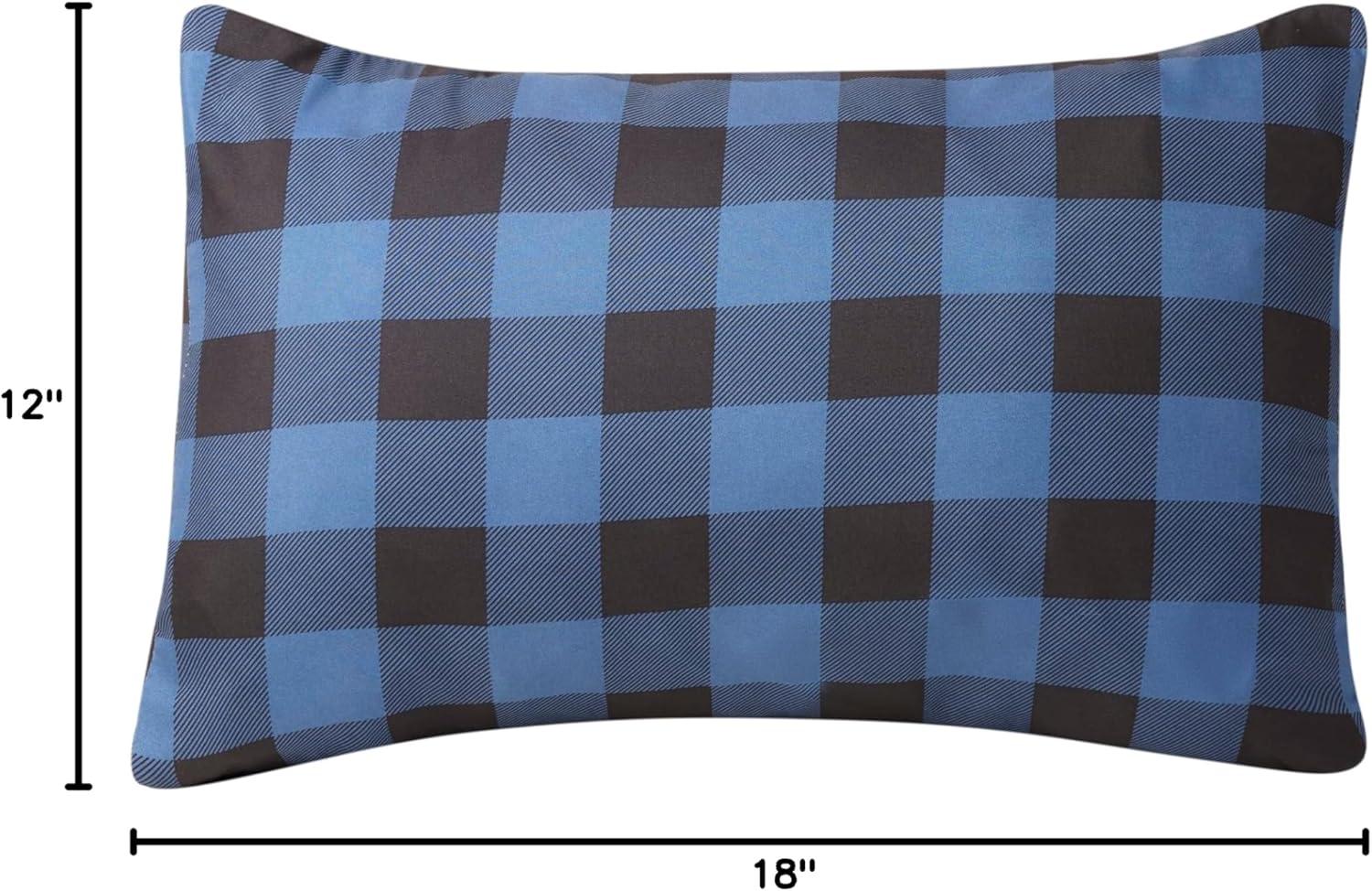 image:imageTeton Sports Camp Pillow Great for Travel Camping and Backpacking Washable Blue PlaidBlue Plaid