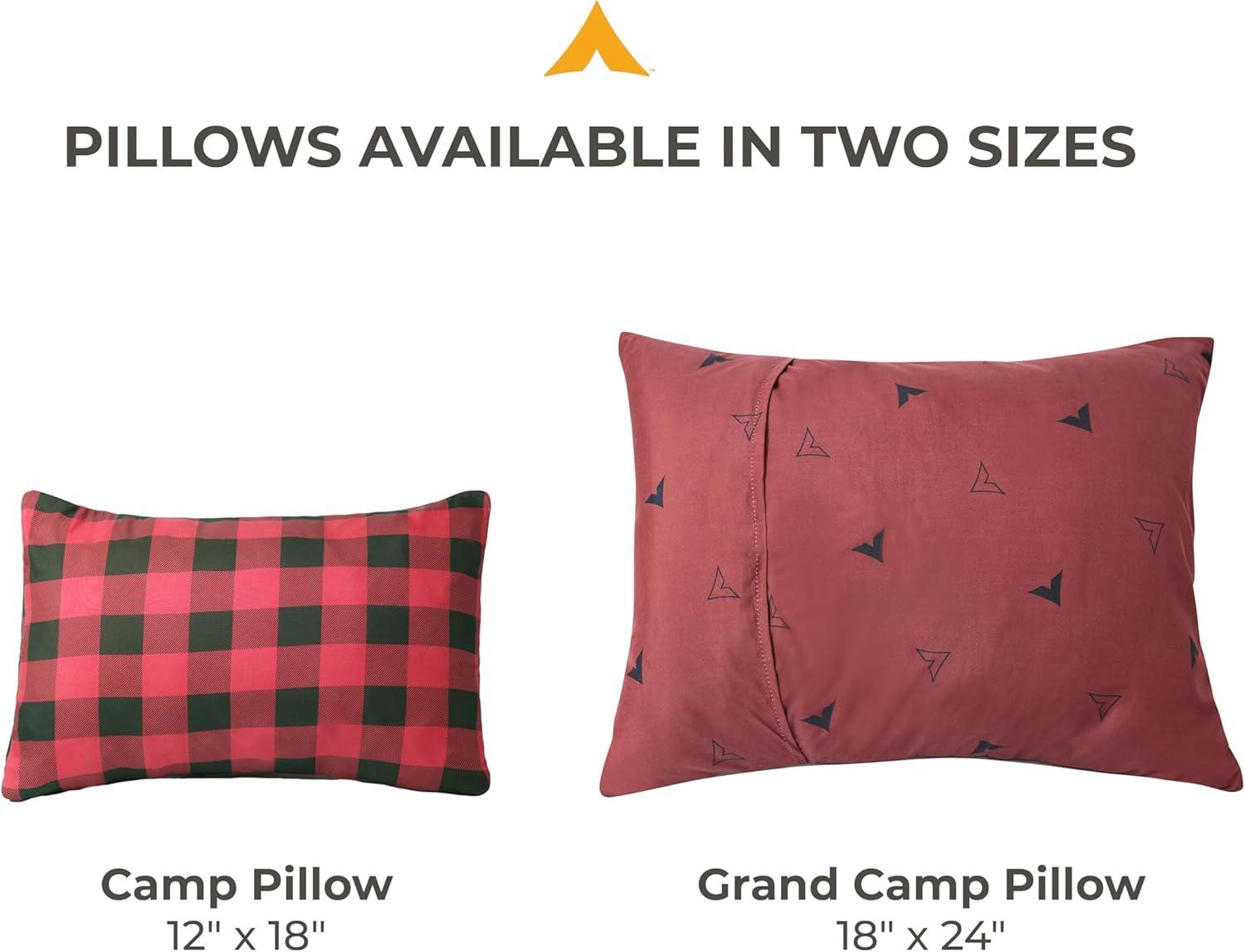 image:imageTeton Sports Camp Pillow Great for Travel Camping and Backpacking Washable Blue PlaidFox Plaid