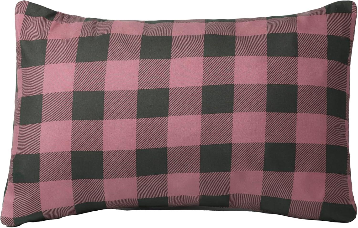 image:imageTeton Sports Camp Pillow Great for Travel Camping and Backpacking Washable Blue PlaidPlum Plaid