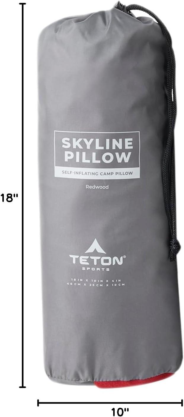 image:imageTeton Sports Camp Pillow Great for Travel Camping and Backpacking Washable Blue PlaidRed