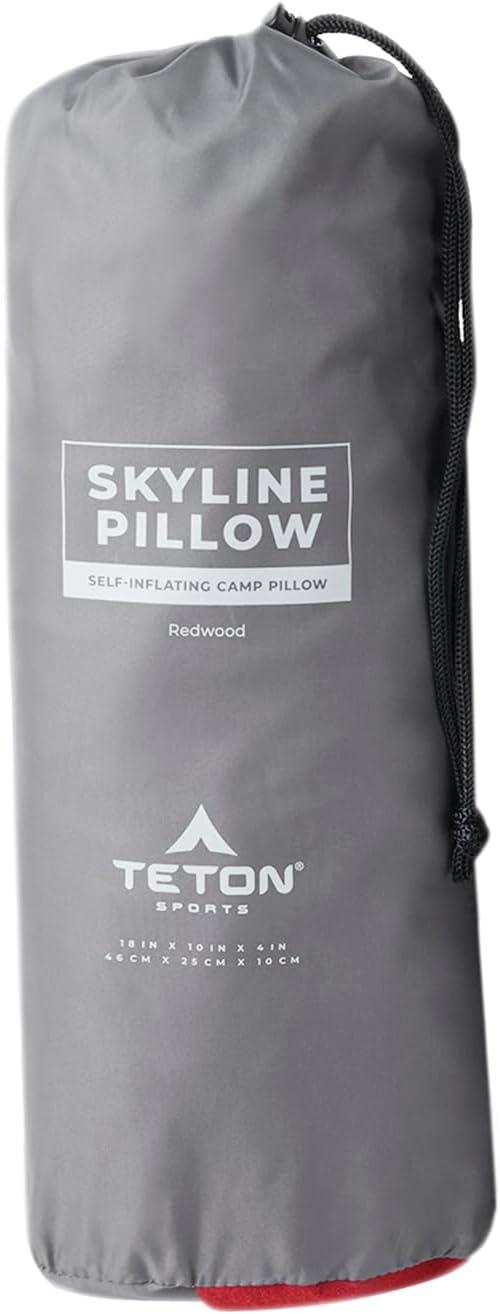 image:imageTeton Sports Camp Pillow Great for Travel Camping and Backpacking Washable Blue PlaidRed