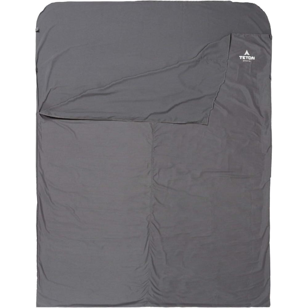 image:imageTeton Sleeping Bag Liner A Clean Sheet Set Anywhere You Go Perfect for Travel Camping and Anytime Youre Away from Home Overnight Machine Washable Travel Sheet Set for Your Sleeping BagCotton Mammoth 91 x 58