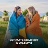 Teton Camp Blanket, Outdoor Blanket, Machine Washable, Picnics, Car Camping, Overlanding, Outdoor Adventure(Goldenrod Yellow/Peacock Blue)