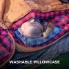 Teton Sports Camp Pillow; Great for Travel, Camping and Backpacking; Washable, Blue Plaid(Fox Plaid)