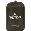 Teton Sports Camp Pillow; Great for Travel, Camping and Backpacking; Washable, Blue Plaid(Green)