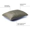Teton Sports Camp Pillow; Great for Travel, Camping and Backpacking; Washable, Blue Plaid(Redwood/Charcoal)