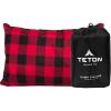 Teton Sports Camp Pillow; Great for Travel, Camping and Backpacking; Washable, Blue Plaid(Black)