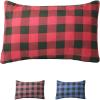 Teton Sports Camp Pillow; Great for Travel, Camping and Backpacking; Washable, Blue Plaid(Fox Plaid)
